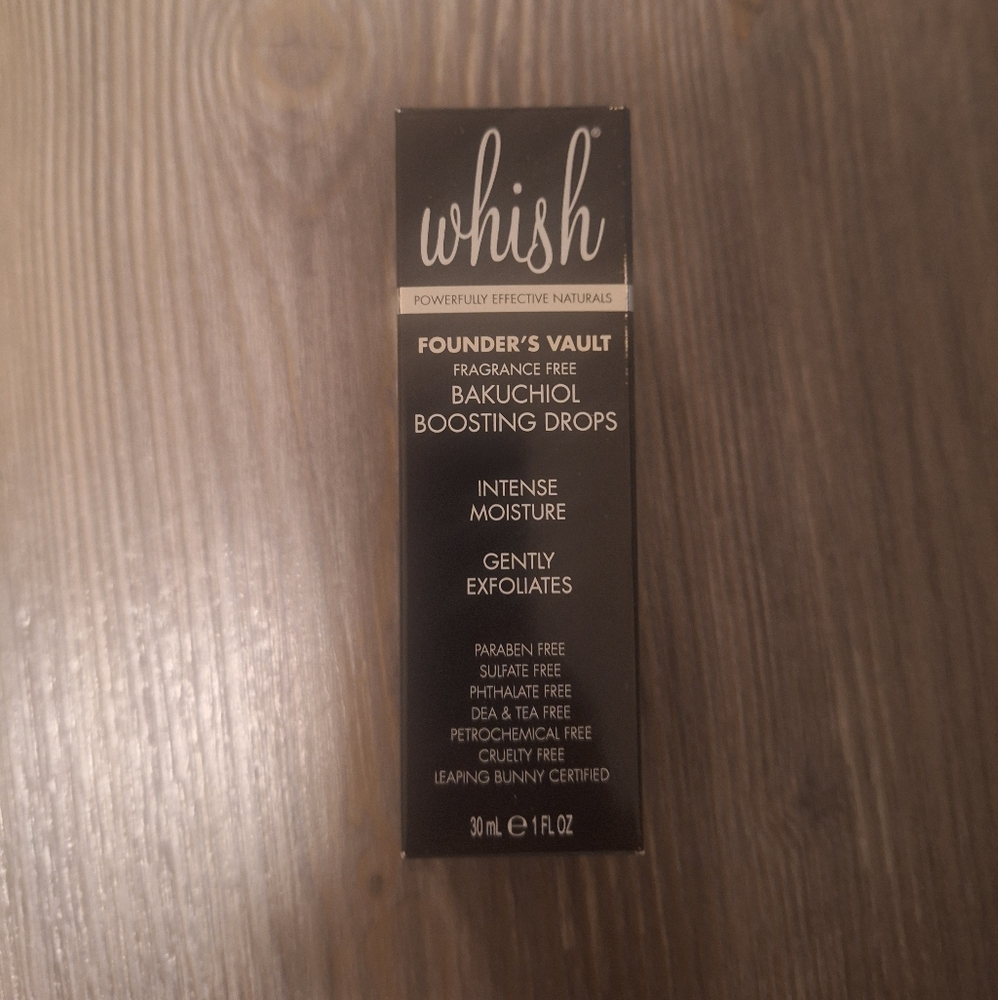 Whish Bakuchiol Boosting Drops - Black and Cream